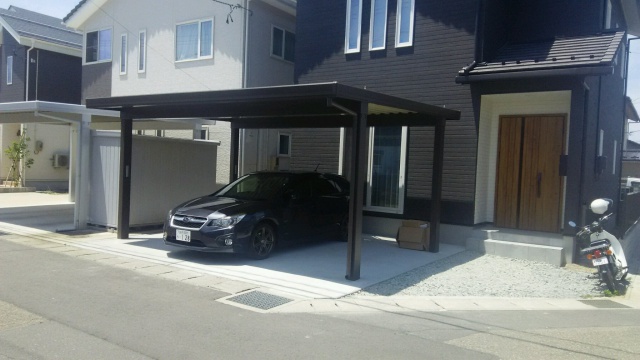 カーポート施工 土間コンクリート工事 お客様の声 酒田市 S様 酒田市のワールドウインドー庄内